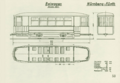 Technische Zeichnung Beiwagen, Baujahr 1929