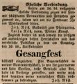 Zeitungsanzeige der Wirtsleute Röß im <a class="mw-selflink selflink">Pfarrgarten</a> bzgl. ihrer Verehelichung, August 1846