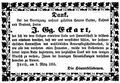 Traueranzeige für J. Gg. Eckart, März 1855