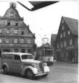 Marktplatz 2 (links), Königstraße 46 (rechts), 21.Mai 1950
