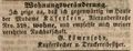 Zeitungsanzeige des Kupferstechers <!--LINK'" 0:25-->, Mai 1846