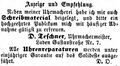 Zeitungsanzeige des Uhrmachers <!--LINK'" 0:15-->, Mai 1868