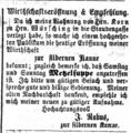 Wirtschaftseröffnung J. Rabus,  vom  <a class="mw-selflink selflink">1865</a>