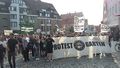 Abschlußkunggebung der Protestgarten-Demonstration am Grünen Markt