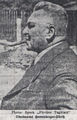 Oberbaurat Hermann Herrenberger im Profil mit Zigarre, 1935
