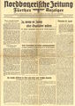 Titelseite Nordbayerische Zeitung - Fürther Anzeiger vom 25. März 1944