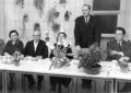 Feierstunde im Waisenhaus 1975 anlässlich Bundesverdienstkreuzehrung;</br>
v.l.n.r.: Georgine Kittler (Schneiderin im Waisenhaus), <!--LINK'" 0:12--> (Kirchenrat), Schwester Marie Stumpf, <!--LINK'" 0:13--> (Oberbürgermeister), Helmut Mulzer (Verwaltungschef)