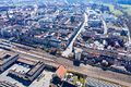 Blick über die Südstadt, Bildmitte der umgebaute Bereich um die ehem. , März 2020