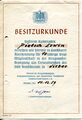 VdK Urkunde zur Verleihung des silbernen Treueabzeichens an Erwin Pietsch Dez. <a class="mw-selflink selflink">1959</a>