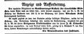 Aufruf der Aussteuerungs-Stiftung für israelitische Mädchen, Fürther Tagblatt 16.Juni 1855