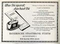Werbung der Bayerischen Staatsbank in der Schülerzeitung <!--LINK'" 0:1--> Nr. 4 1966