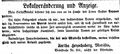 Werbeanzeige von Bertha Henochsberg, August 1855