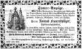 Traueranzeige für Konrad Frauenschläger im Fürther Tagblatt vom 9. Oktober 1867