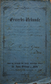 Erwerbsurkunde über den Beuglershofrest für Leonhard Gran vom 23. Mai 1873 - Titelblatt