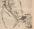 Planzeichnung über den Verlauf der Ludwig-Süd-Nord-Bahn im Bereich Nürnberg/Fürth, 1845
