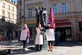 Veranstaltung der Unabhängigen Frauen Fürth am Internationalen Frauentag bei der Umwidmung des Dreiherrschaftbrunnen in ein sog. "Dreifrauenbrunnen", Mrz. 2021