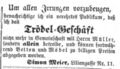 Trödel in der Liliengasse, Fürther Tagblatt 8. November 1865