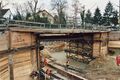 Brückenneubau und S-Bahn Bauarbeiten für die zwei neuen Gleise an der  im März 