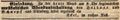 Werbeannonce der Gaststätte zum <!--LINK'" 0:16-->, Februar 1840