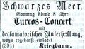 Zeitungsannonce des Wirts , 1868