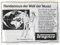 Werbung vom Bekleidungshaus <a class="mw-selflink selflink">Hofmann und Wagner</a> in der Schülerzeitung <!--LINK'" 0:0--> Nr. 3 1969