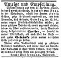 Zeitungsanzeige des Wirts <!--LINK'" 0:42-->, September 1851