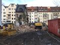 Fortgeschrittener Abriss des Gebäudes Ludwigstraße 24, 28. Januar 2020