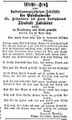 Weihegruß Kirche "Zu Unserer Lieben Frau", Fürther Tagblatt 26. April 1854