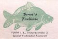 Logo von der Gaststätte Fischküche Bernet, ca. 1960