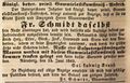 Werbeannonce des Mauerermeisters <!--LINK'" 0:12-->, Juni 1842
