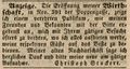 Zeitungsanzeige des Wirts <!--LINK'" 0:19--> (wahrscheinlich identisch mit <!--LINK'" 0:20-->, August 1845