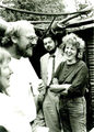 Grüner Wahlkampf 1989 in der Eschenau-Siedlung, im Bild v. l. n. r.: , , <a class="mw-selflink selflink">Michael Pfeffer</a>, 