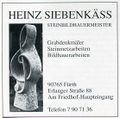 Werbung Heinz Siebenkäss Steinbildhauermeister von 1998 im "<!--LINK'" 0:237-->" Nr. 33