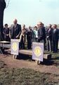 Eröffnung des neuen Gedenksteins und Denkmals der Martinskapelle durch den  im April 1983