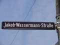 Straßenschild Jakob-Wassermann-Straße