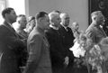 OB Franz Jakob rechts im Bild, ganz links außen Adolf Schwammberger, ca. 1942 während eines Empfangs für Hans Frank in Thorn