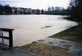 Hochwasser von der <!--LINK'" 0:125--> aus, im Hintergrund der <!--LINK'" 0:126--> im Februar 1999