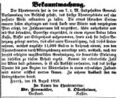 Bericht zu Plänen der Theatervergrößerung, Fürther Tagblatt 11. August 1858