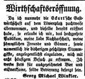 Der Wirt Georg Michael Winkler übernimmt die Eckart´sche Wirtschaft auf dem Löwenplatz, November 1855