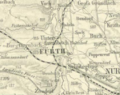 Ausschnitt aus der Karte "Südwest-Deutschland bis zu den Alpen...", 1877 (?)