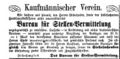 Anzeige Kaufmännischer Verein, <i>Stellenvermittelung</i>, Fürther Tagblatt vom 29. März 1874