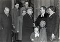 Begrüßung von Pfarrer Wilhelm Bogner mit Frau und Kindern am 6. Januar 1963