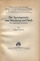 Titelseite: Die Sportsprache von Nürnberg und Fürth, 1937