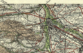 Ausschnitt aus der "Karte des Deutschen Reiches" 1:100000, Blatt 563 Nürnberg, herausgeg. 1889, berichtigt 1912