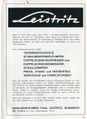 Inserat der Firma Leistritz in <!--LINK'" 0:39--> ca. 1960