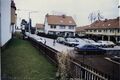 Neue Gebäude im ehem. <a class="mw-selflink selflink">Grüner Park</a> (rechte Häuserzeile an der <!--LINK'" 0:18-->) im Februar 1989