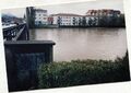 Hochwasser im  von der  aus mit , Wohnanlage <a class="mw-selflink selflink">Foerstermühle</a> und Seniorenresidenz  im Februar 1999