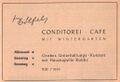 Werbung der Bäckerei Wölfel in der Schülerzeitung <!--LINK'" 0:49--> Nr. 1 1958