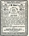 Werbung im <!--LINK'" 0:210--> vom 7.12.1884.  Komplette Zeitung unter <!--LINK'" 0:211--> vorhanden und nachlesbar.