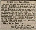 Werbeannonce für das Lokal "<!--LINK'" 0:10-->", September 1835